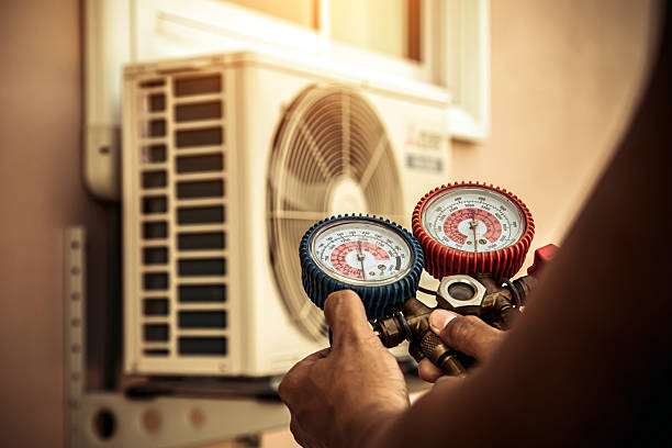 Professional Ductwork Repair technician working in Nonantum, MA
